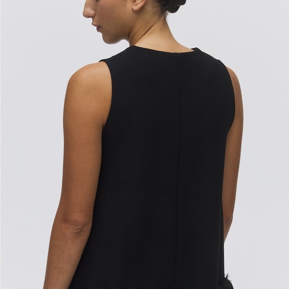 H&M Black Top with Feather Detail - Picture 4 of 8